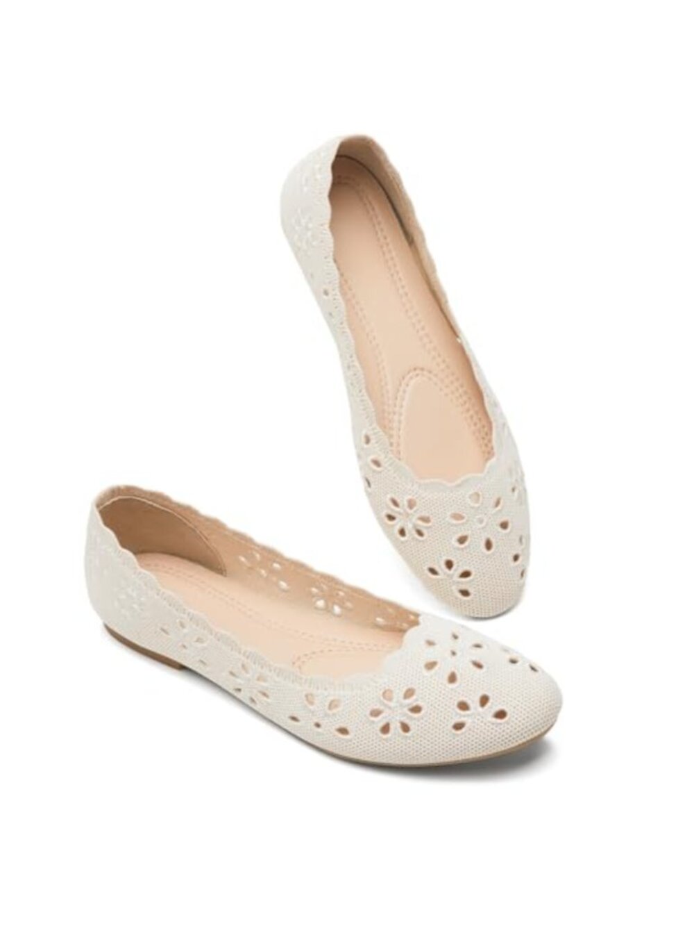 Women Ballet Flats Pointed Toe Slip On Memory Foam Knit Comfort Dressy